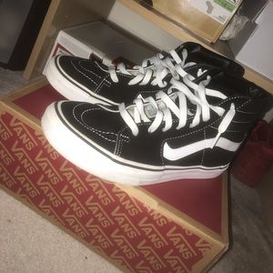 Black and White High top vans
